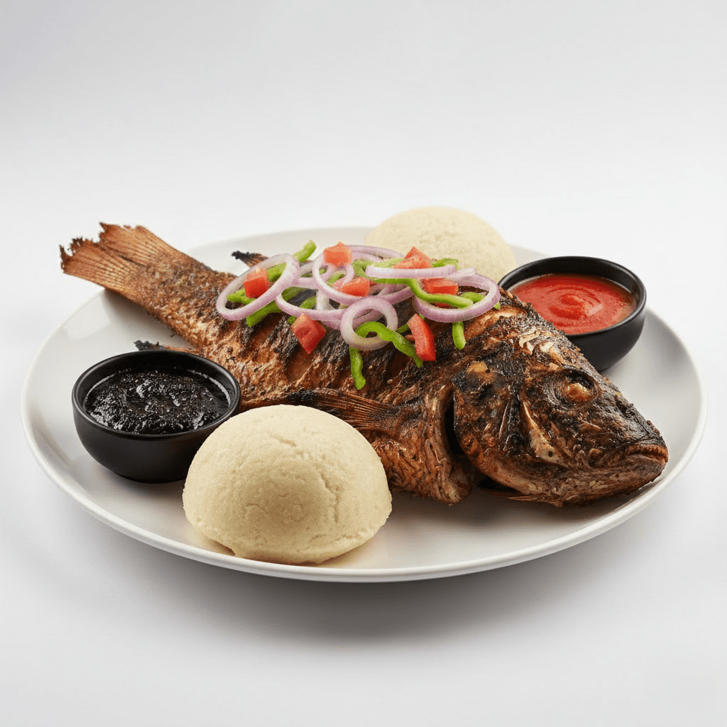 Banku and Tilapia β classic Ghanaian favourite